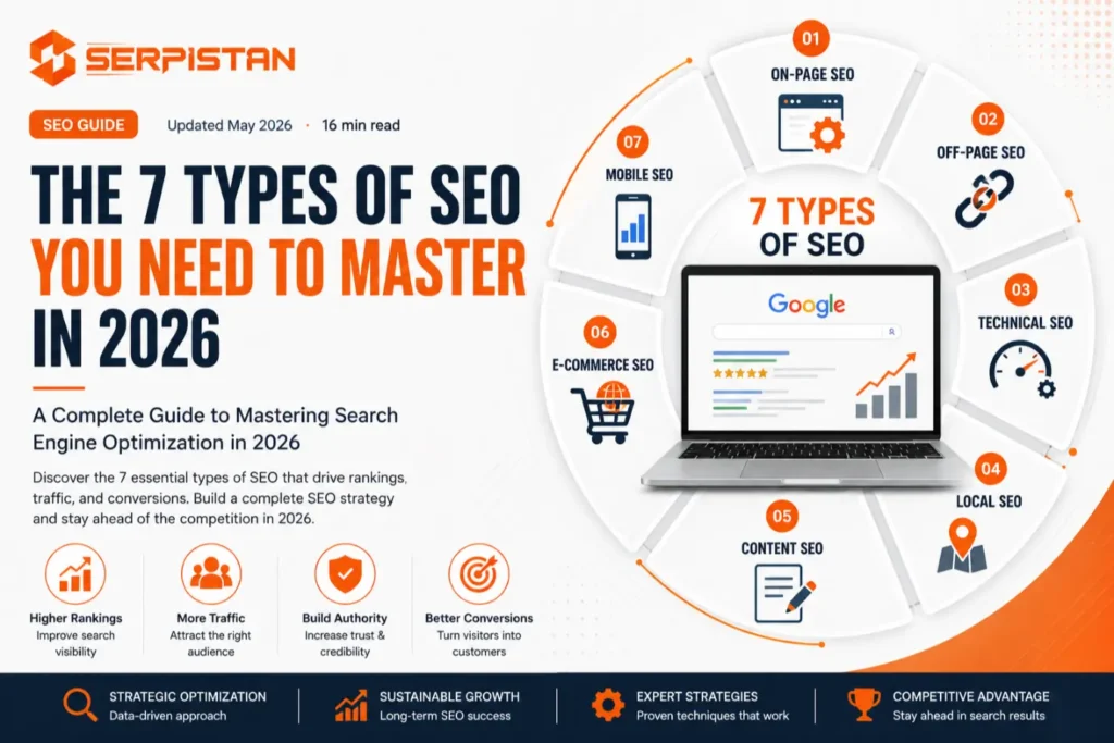 what are the 7 types of seo